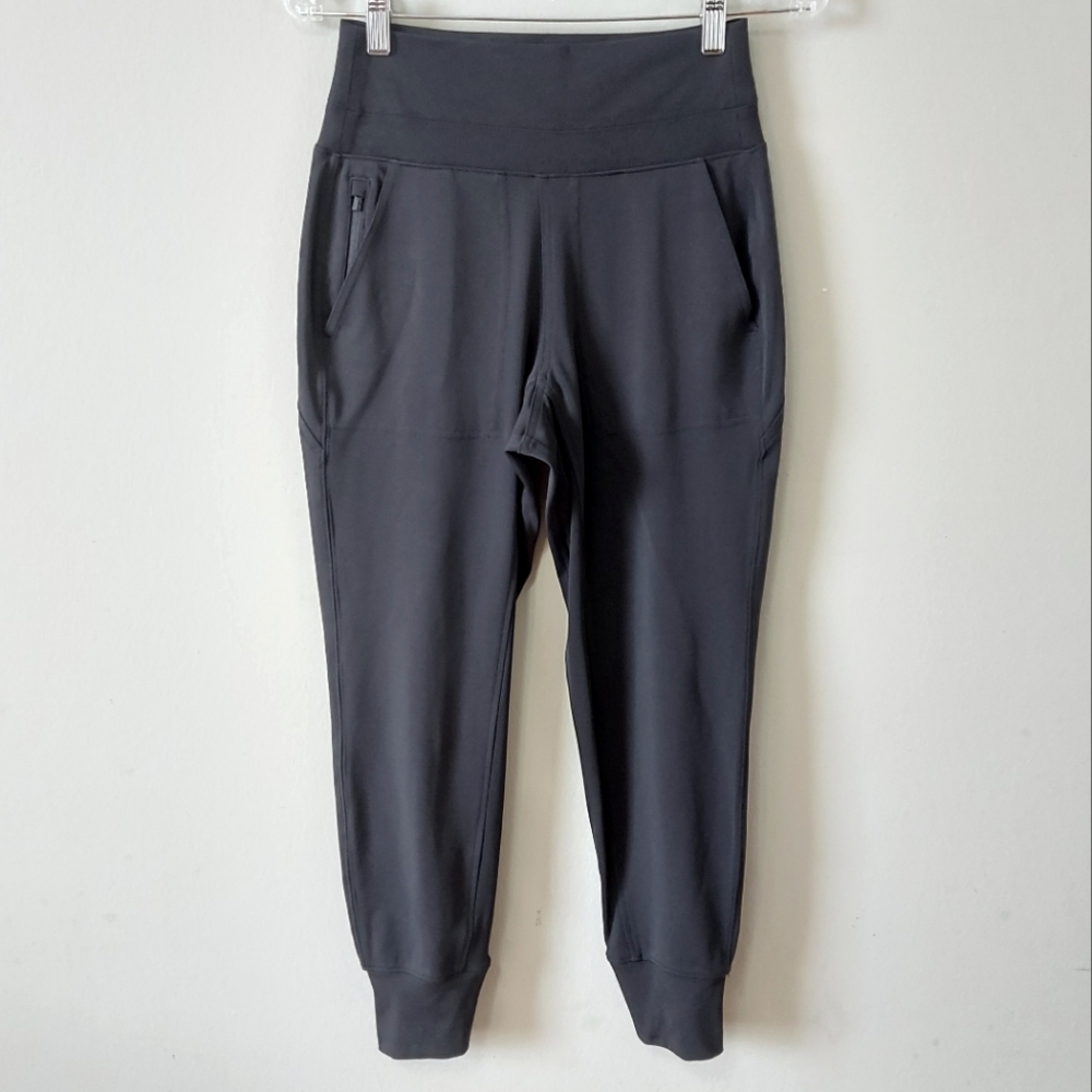 Athleta Women Cozy Travel Gym High Rise Joggers Size XS Black Comfort Stretch